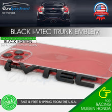 Load image into Gallery viewer, For Honda i-VTEC VTEC Logo Emblem Badge JDM Nameplate Sport Black
