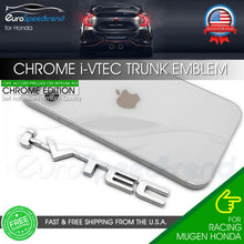 Load image into Gallery viewer, For Honda i-VTEC Chrome VTEC Logo Emblem Badge JDM Nameplate Sport
