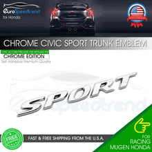 Load image into Gallery viewer, Sport Letters For Honda Civic Chrome Rear Emblem Trunk Lid Badge Nameplate

