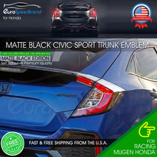 Load image into Gallery viewer, Sport Letters For Honda Civic Matte Black Rear Emblem Trunk Lid Badge Nameplate
