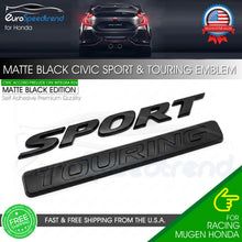 Load image into Gallery viewer, Sport Touring Emblem For Honda Civic Black Rear Trunk Letter Logo Badge Nameplate
