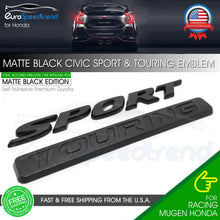 Load image into Gallery viewer, Sport Touring Emblem For Honda Civic Black Rear Trunk Letter Logo Badge Nameplate
