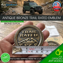Load image into Gallery viewer, Bronze Trail Rated 4x4 Emblem Badge (Pair) for Jeep Wrangler Grand Cherokee Compass Patriot
