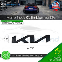 Load image into Gallery viewer, Matte Black KN Emblem for KIA 2022–2025 Front Hood Rear Trunk 3D Letter Badge
