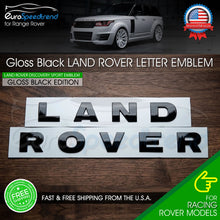 Load image into Gallery viewer, Land Rover Letters Emblem Gloss Black For 03-09 Land Rover Hood Sport Badge
