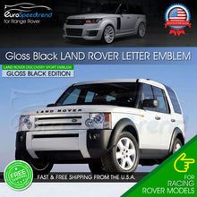 Load image into Gallery viewer, Land Rover Letters Emblem Gloss Black For 03-09 Land Rover Hood Sport Badge
