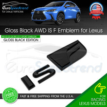 Load image into Gallery viewer, Gloss Black IS F Letter Trunk Emblem For Lexus Rear Badge Nameplate F-Sport
