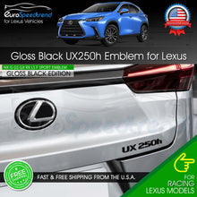 Load image into Gallery viewer, UX 250h Letter Emblem For Lexus Trunk Rear Badge Nameplate F-Sport Gloss Black
