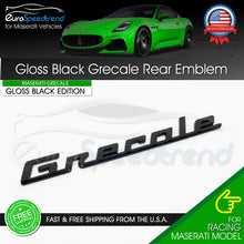 Load image into Gallery viewer, Grecale Gloss Black Emblem For Maserati 3D Trunk Logo Badge Nameplate OE
