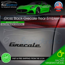 Load image into Gallery viewer, Grecale Gloss Black Emblem For Maserati 3D Trunk Logo Badge Nameplate OE
