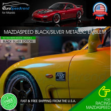 Load image into Gallery viewer, For Mazda MazdaSpeed Aluminum Emblem Black Silver Metal Nameplate Fender Badge Trunk Logo
