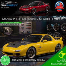 Load image into Gallery viewer, For Mazda MazdaSpeed Aluminum Emblem Black Silver Metal Nameplate Fender Badge Trunk Logo
