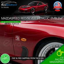 Load image into Gallery viewer, For Mazda MazdaSpeed Aluminum Emblem Red Silver Metal Nameplate Fender Badge Trunk Logo

