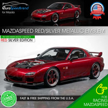 Load image into Gallery viewer, For Mazda MazdaSpeed Aluminum Emblem Red Silver Metal Nameplate Fender Badge Trunk Logo
