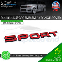 Load image into Gallery viewer, Range Rover Red Black Sport Emblem For Land Rover Fender Rear Badge

