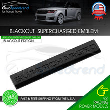 Load image into Gallery viewer, Black Supercharged For Range Rover Letter Emblem Sport Liftgate Logo Badge
