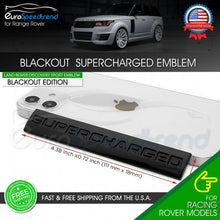 Load image into Gallery viewer, Black Supercharged For Range Rover Letter Emblem Sport Liftgate Logo Badge
