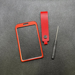 Red Aluminum Key Card Holder & Protector Strap Accessories Tesla Model 3 Y S X