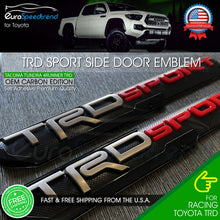 Load image into Gallery viewer, TRD SPORT Emblem Tacoma Door Side Fender OEM 3D Badge Nameplate Toyota Tundra 2x
