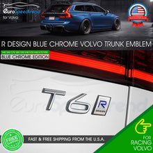 Load image into Gallery viewer, R-Design Rear Trunk Emblem For VOLVO 3D Decal Nameplate Badge Sport Blue Chrome
