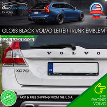 Load image into Gallery viewer, For Volvo Rear Trunk Lid Letter Emblem Gloss Black Nameplate Sport Badge
