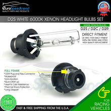 Load image into Gallery viewer, D2S D2C D2R Xenon Bulbs 6000K White Light HID Headlight 2X Set 85122 66240 66040
