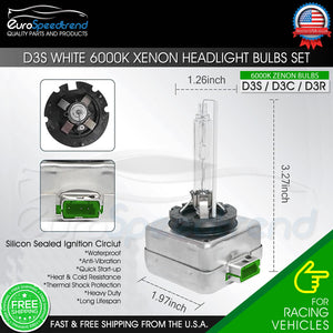 2x D3S D3R D3C HID Bulbs 6000K White Xenon Headlight 42403 42302 66340 66340HBI