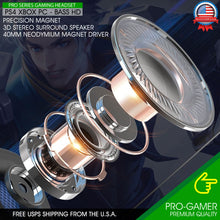 Load image into Gallery viewer, Gaming Headset w/ Mic for PS4 PS5 PC Laptop Xbox One Switch Surround Sound 3.5mm

