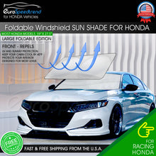 Load image into Gallery viewer, For Honda Large Windshield Sun Shade Front Cover UV Visor Sunshade Foldable
