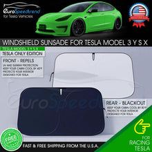 Load image into Gallery viewer, Tesla Windshield Sun Shade: Model 3, Y, S, X UV Cover
