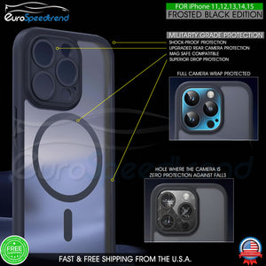 Frosted MagSafe Case For iPhone 13 Pro Max Shockproof Camera Len Cover Heavyduty