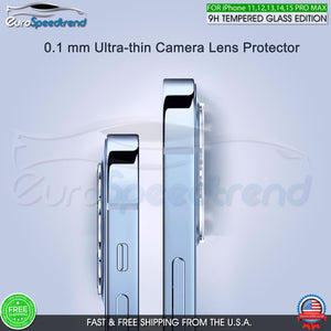For iPhone 15 14 13 12 11 Pro Max Tempered Glass Screen Camera Protector 9H