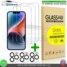 Load image into Gallery viewer, For iPhone 15 14 13 12 11 Pro Max Tempered Glass Screen Camera Protector 9H
