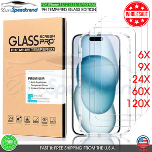 Wholesale Tempered Glass Screen Protector 9H For iPhone 15 14 13 12 11 Pro Max