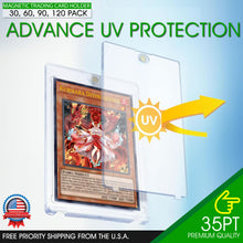 Load image into Gallery viewer, 30 Pack Magnetic Trading Sports Card Holders 35pt One-Touch UV Protection YUGIOH
