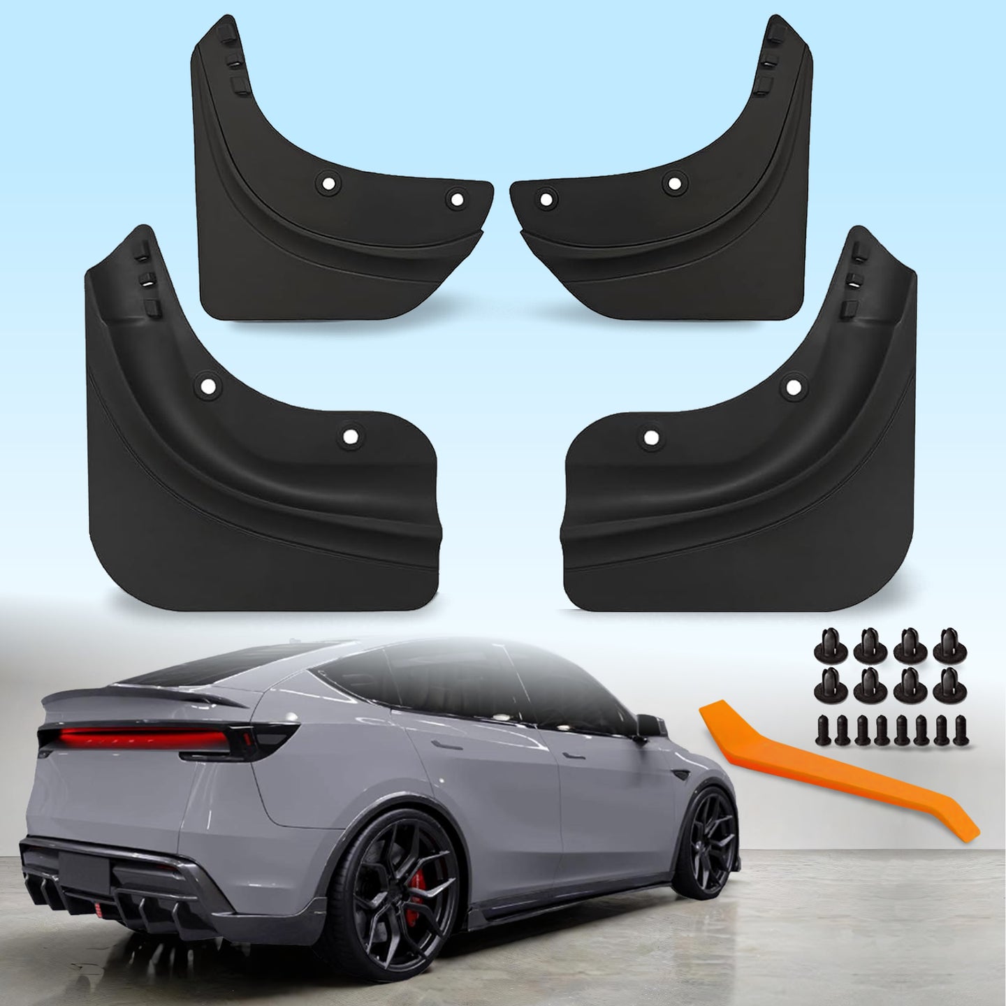 Mud Flaps for Tesla Model Y Juniper 2025+ All Weather Protection Splash Guard