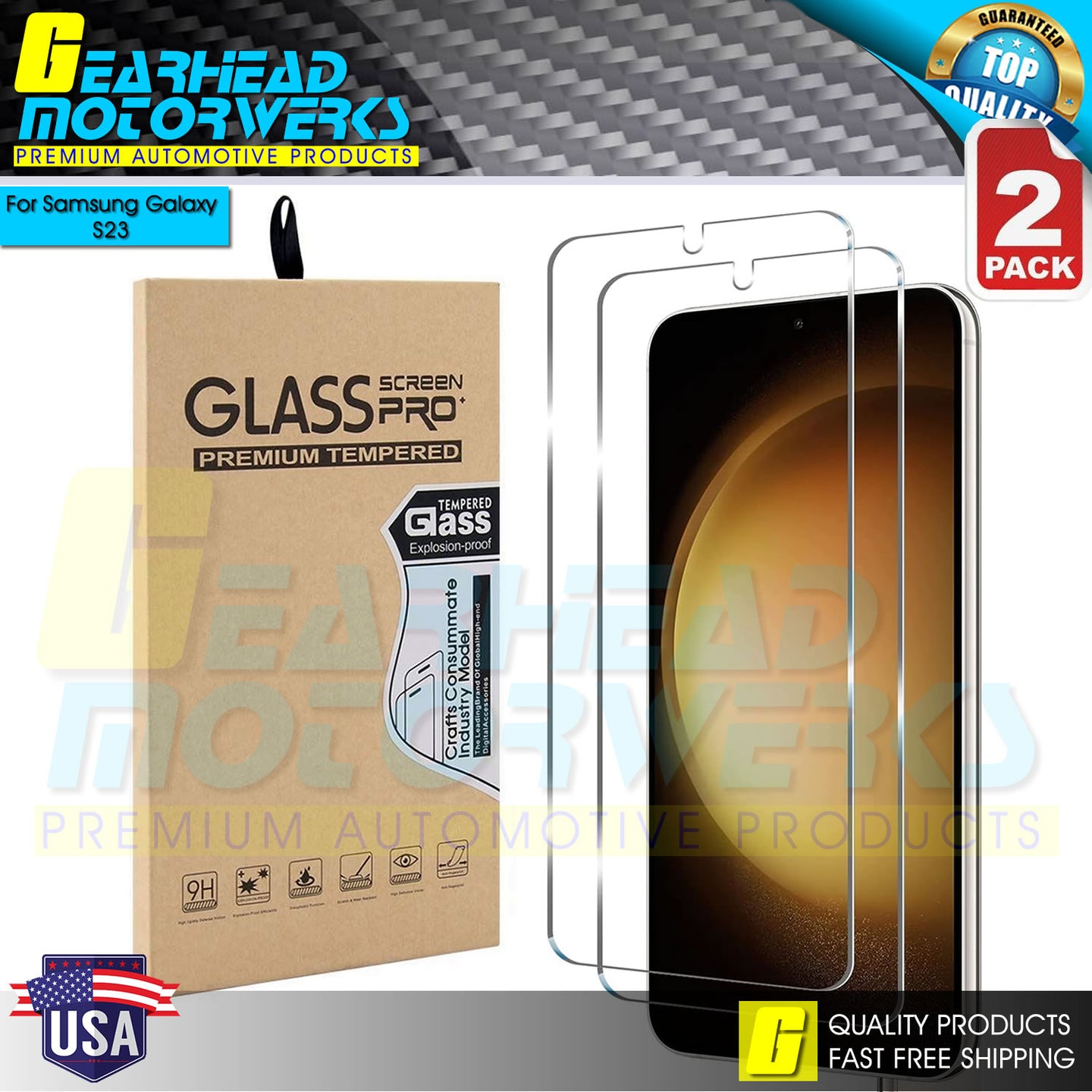 Tempered Glass Screen Protector 9H For Samsung Galaxy S22 S23 Plus Ultra Cover