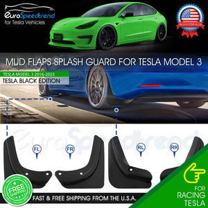 Mud Flaps Splash Guard for Tesla Model 3 All Weather Winter Sediment Protection