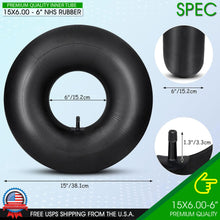 Load image into Gallery viewer, 2PCS Tire Inner Tubes Lawn Mower 15X6.00-6 TR13 ATV Go Kart Wagon Quad 15x600x6
