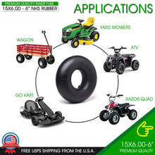 Load image into Gallery viewer, 2PCS Tire Inner Tubes Lawn Mower 15X6.00-6 TR13 ATV Go Kart Wagon Quad 15x600x6
