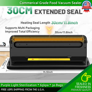 Commercial Vacuum Sealer Machine Seal a Meal Food Saver System With 30 Free Bags