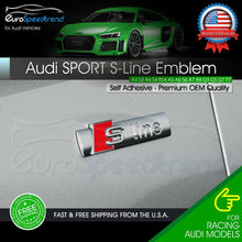 Load image into Gallery viewer, 2x Audi S-Line Side Emblem Fender OEM Sport Badge A1 A3 A4 A5 A6 A7 A8 Q5 Q7 TT
