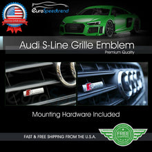 Load image into Gallery viewer, S LINE Grill Emblem for Audi A3 A4 A5 A6 A7 Q3 Q5 Q7 Front Hood Grille Badge
