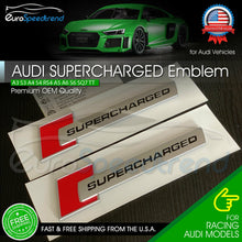 Load image into Gallery viewer, 2x for Audi SuperCharged Badge Emblem 3D Side Fender A3 A4 A5 A6 A7 A8 Q3 Q5 OEM
