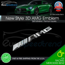 Load image into Gallery viewer, Chrome AMG Trunk Emblem Rear OEM 3D Badge 2015+ Mercedes Benz A C E S CL SL CL G
