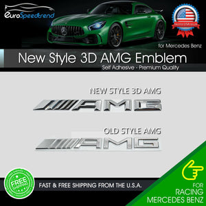 AMG Rear Emblem Trunk Badge 3D Gloss Black for Mercedes-Benz C E S SL 2014-2016