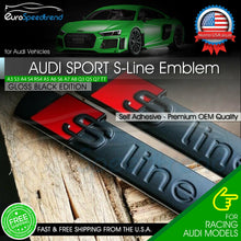 Load image into Gallery viewer, 2x for Audi S-Line Gloss Black Badge Emblem 3D A3 A4 A5 A6 A7 Q5 TT Side Fender
