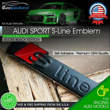 Load image into Gallery viewer, 2x for Audi S-Line Gloss Black Badge Emblem 3D A3 A4 A5 A6 A7 Q5 TT Side Fender
