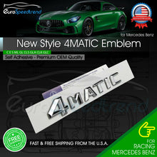 Load image into Gallery viewer, 4Matic Trunk Emblem Chrome 3D Tailgate Lid OEM Logo Badge AMG New Style Modified
