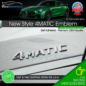 4Matic Trunk Emblem Chrome 3D Tailgate Lid OEM Logo Badge AMG New Style Modified